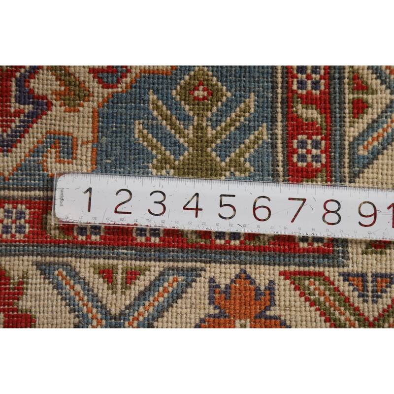 Blue Kazak Foyer Rug Hand-Knotted Accent Wool Carpet - 2'6"x 4'0"