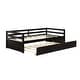 preview thumbnail 42 of 40, Costway Twin Size Trundle Daybed Wooden Slat Support Mattress Platform