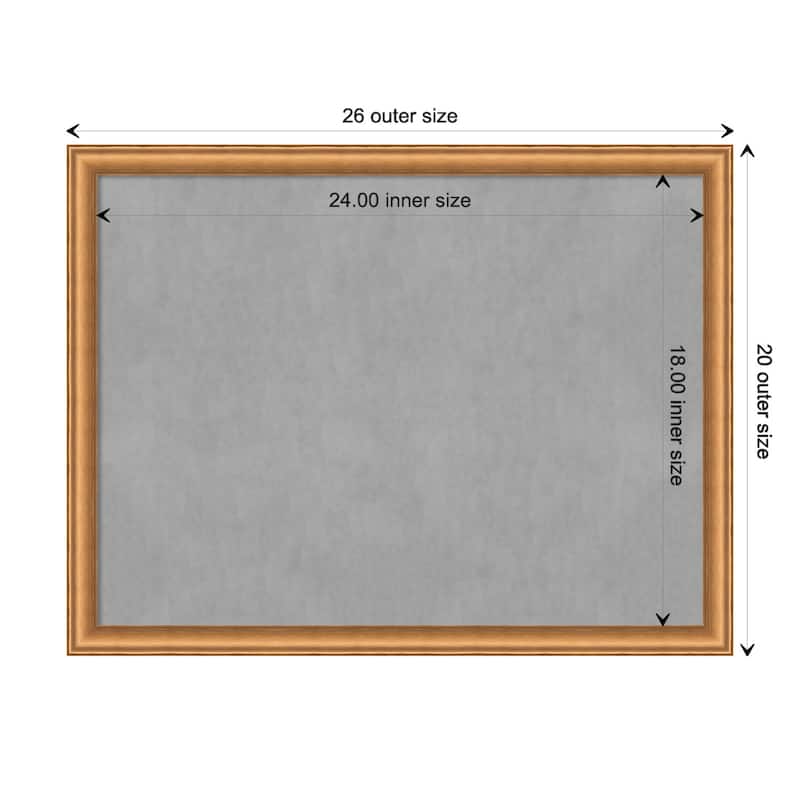Amanti Art Salon Scoop Copper Framed Magnetic Board - Board Size 24x18