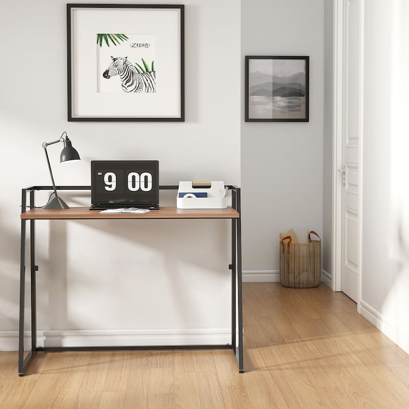 Eureka Ergonomic No Assembly Folding Desk - Brown - 42"