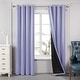 preview thumbnail 8 of 102, Deconovo 100 Percent Blackout with Liner Grommet Curtain (2 Panel) W52 x L45 - Light Purple