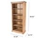 preview thumbnail 22 of 22, Wood Bookcase 5 Shelf Corona Collection | Furniture Dash