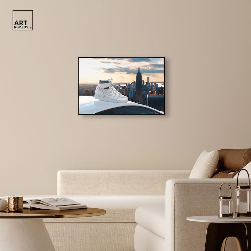 City Car and Sneakers Canvas by Art Remedy