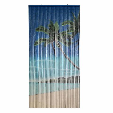 Bamboo Beaded Door Curtain 65 Strings 79" W x 36" W - 79" H x 36" W x 0.6" D