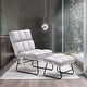 preview thumbnail 68 of 67, MCombo Accent Chair with Ottoman,Velvet Modern Side Pocket Metal Legs Club Chair,0014