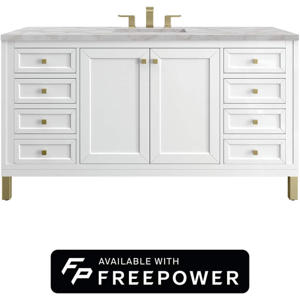 James Martin Vanities 503-V60S-FVSL Chicago 60" Free Standing Single