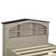 preview thumbnail 6 of 12, Gray Twin Size Wood Platform Bed with House-Shaped Headboard and Trundle