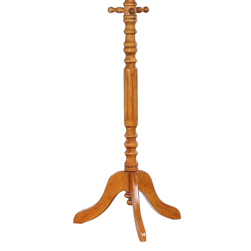 Cosman Golden Brown 11-Hook Freestanding Coat Rack with Hanger