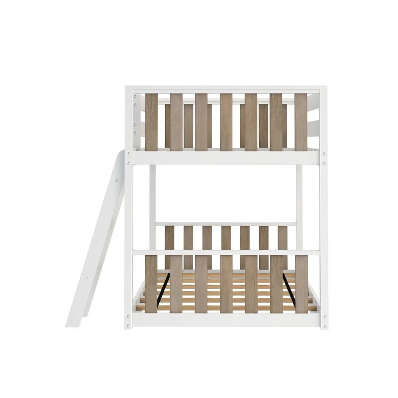 Max and Lily Scandinavian Twin over Twin Low Bunk Bed