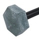 preview thumbnail 10 of 10, Marble Contemporary Dumbbell Figurine - Green/Black - 8" x 4" x 4"