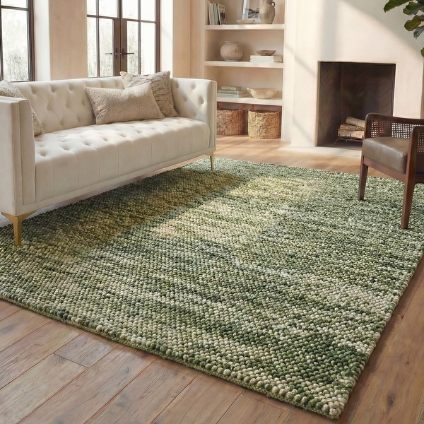 【AfricanSquare】オリーブナチュラルカッティングXL NO.27 SAFAVIEH Handmade Natura Eduina New Zealand Wool Rug - On Sale