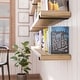 preview thumbnail 10 of 11, Wallniture Forte 72 in Floating Shelves, 2 Pcs, Burnt, Wood