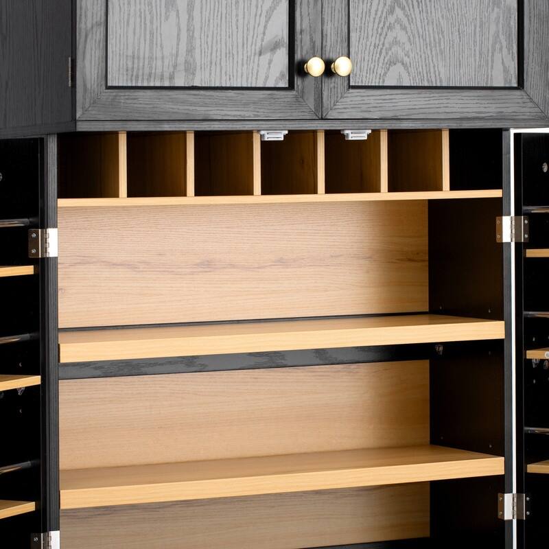 Farmhouse 78.2" Tall Kitchen Pantry Cabinet with Door Shelves, Adjustable Shelves and Hidden Drawer