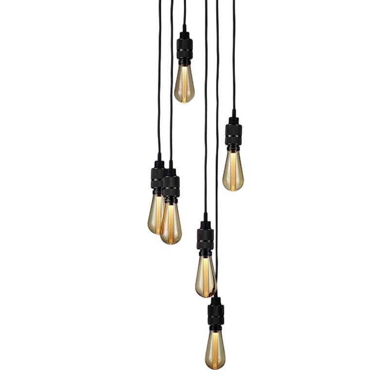 Buster + Punch NHK-05326 Hooked 6 Light 6" Wide Multi Light Pendant - Smoked Bronze