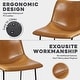 preview thumbnail 4 of 9, Bossin 18/26/30 inch Bar Stools,Counter Height Bar Stools with Back Modern PU Leather Stools Dining Chair with Footrest