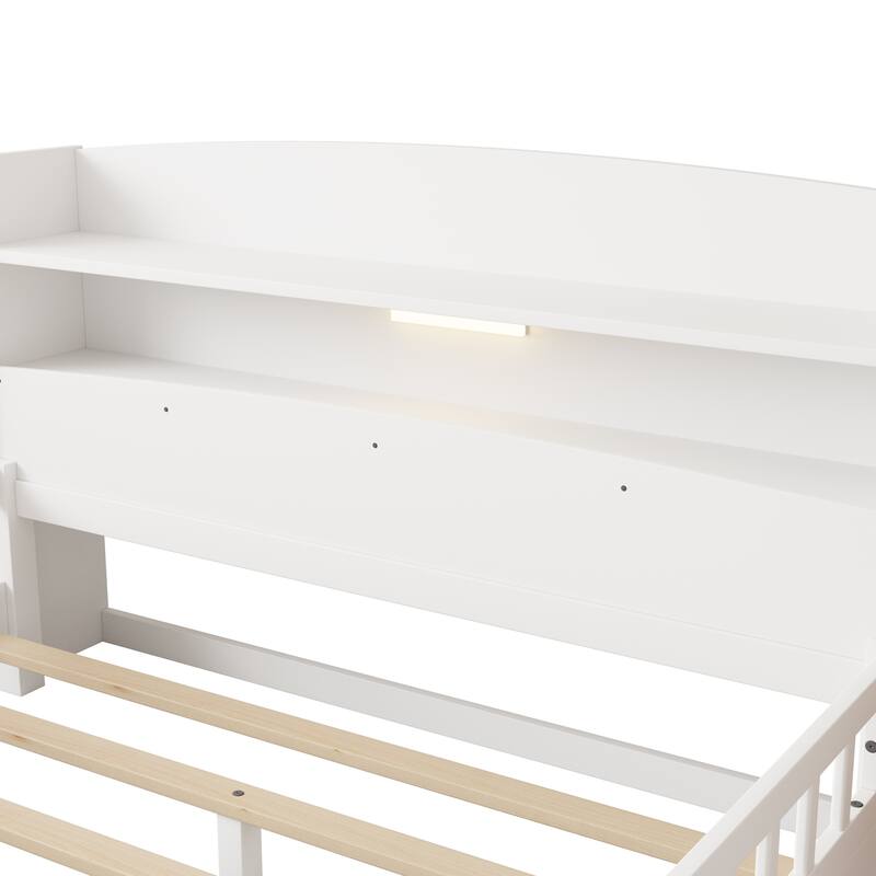 Platform Bed with Built-in LED Light