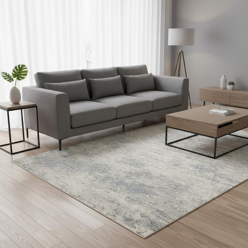 HomeRoots Abstract Modern Rectangle Area Rug - 5' X 8'