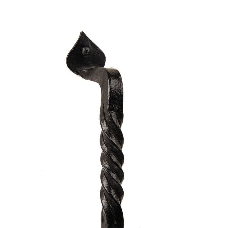 Twisted Wrought Iron Door Handle/Pull 9 1/4-in by Artesano Home Decor