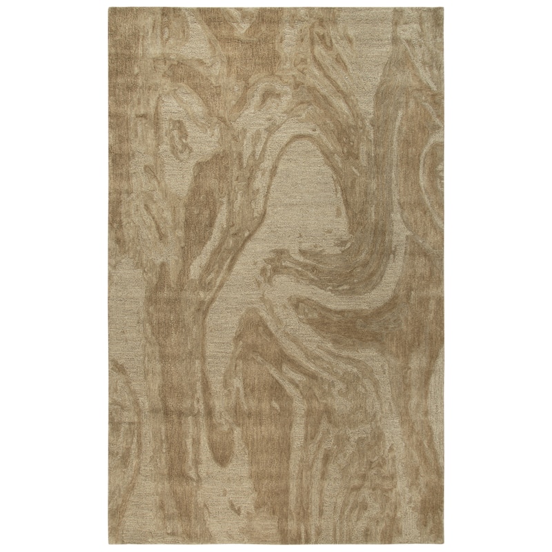 Alora Decor Emerson Abstract Hand-tufted Wool Rug - 8' x 10' - Brown