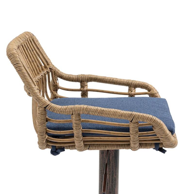 Swivel Bar Stools Set of 2 Adjustable Counter Height Chairs