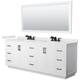 Option White / White Quartz Top / Matte Black Hardware