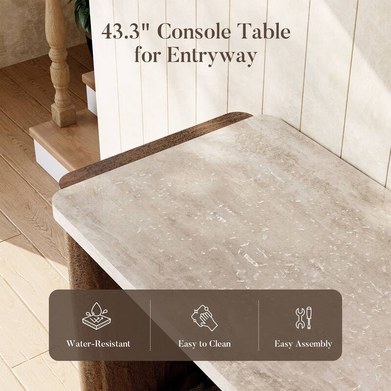 SUNBURY Modern Coffee Table with Walnut Wood Legs