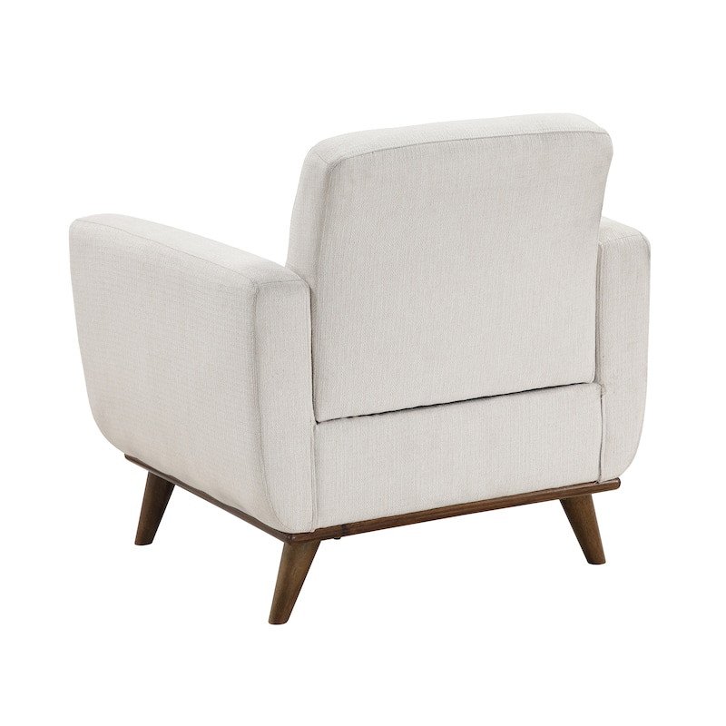 Fremont & Park Everett 35.5" Textured Fabric Accent Chair - Tufted Chair Back