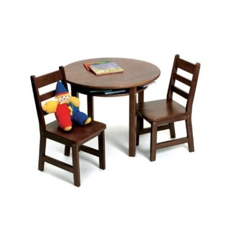 Lipper childrens rectangular top table and chair set