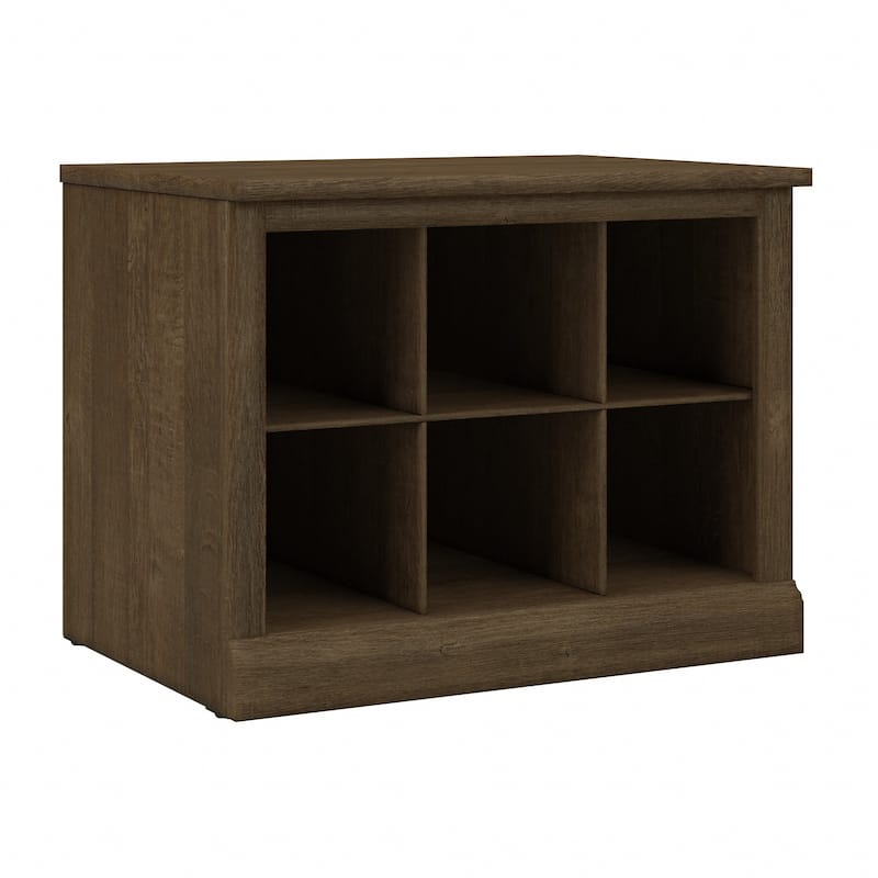 Woodland 24W Small Shoe Bench with Shelves by Bush Furniture