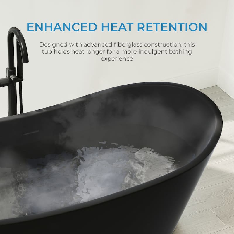 OVE Herschel 60-inch Free-Standing Bathtub in Matte Black