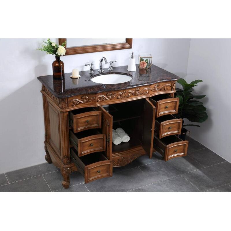 Elegant Lighting VF38848 Oakland 48" Free Standing Single Basin Vanity