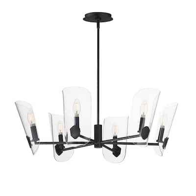 Maxim 32356CL Armory 6 Light 29" Wide Taper Candle Style Chandelier