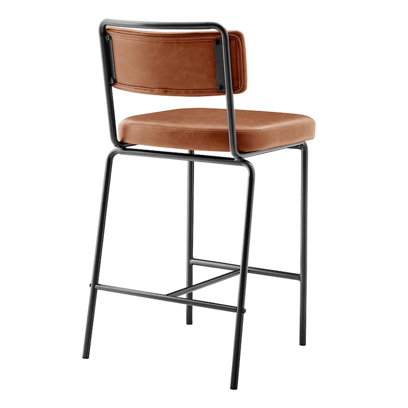 NPD Furniture Zander Faux Leather Counter Stool (Set of 4)