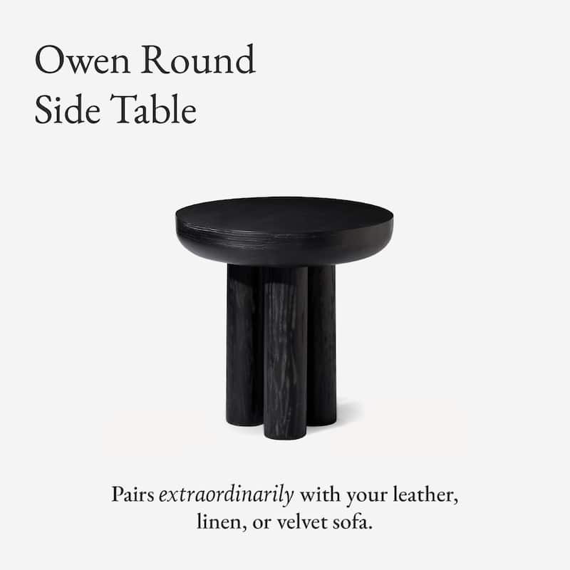Maven Lane Owen Rustic Wooden Side Table