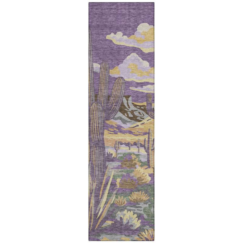 Machine Washable Indoor/ Outdoor Southwestern Mesa Chantille Rug
