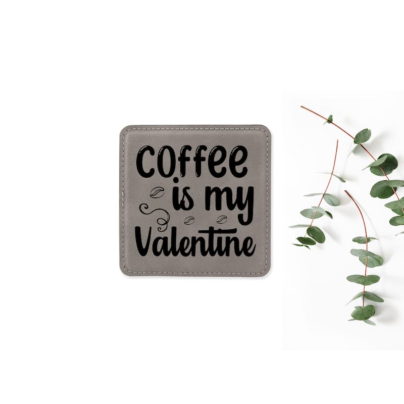 Valentine’s Day Coffee Coasters for drinks Coaster set with holder-Custom Gift