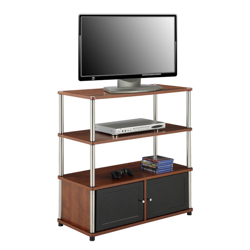 Convenience Concepts Designs2Go Highboy 40 inch TV Stand with Storage Cabinets and Shelves