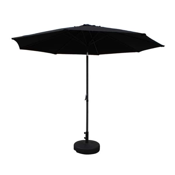 slide 2 of 2, St. Kitts 10-foot Aluminum Patio Market Umbrella Black