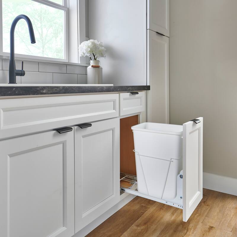 Rev-A-Shelf Single Pullout Kitchen Cabinet Trash Can 30 qt., RV-9PB S