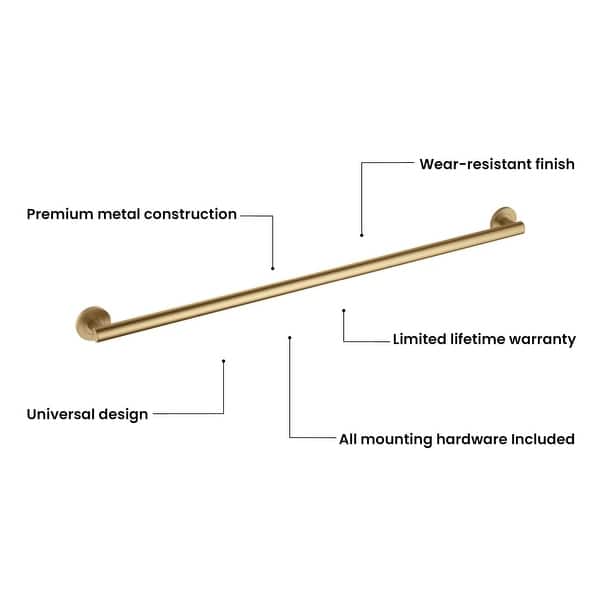 dimension image slide 9 of 10, 36-Inch Stainless Steel Bathroom Safety Grab Bar