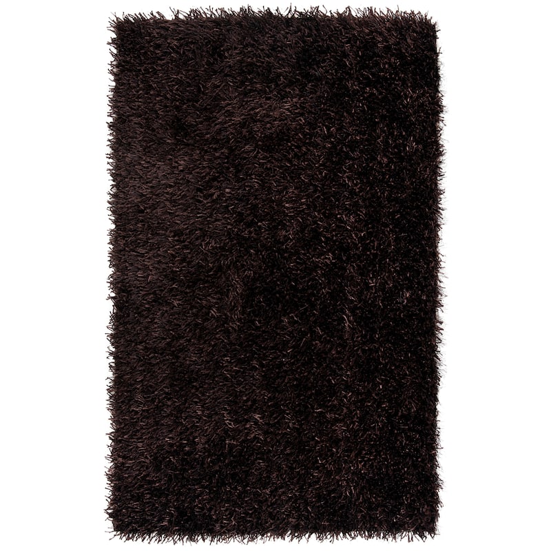 SAFAVIEH Handmade New Orleans Shag Dulce Area Rug - 4' x 6' - Chocolate/Chocolate