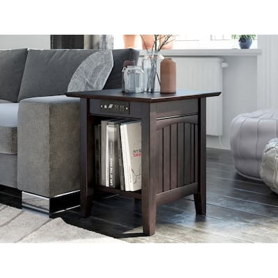 AFI Nantucket End Table Set of 2 with Built-in Charger