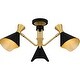 preview thumbnail 3 of 7, Arden 3-Light Matte Black Semi-Flush Mount