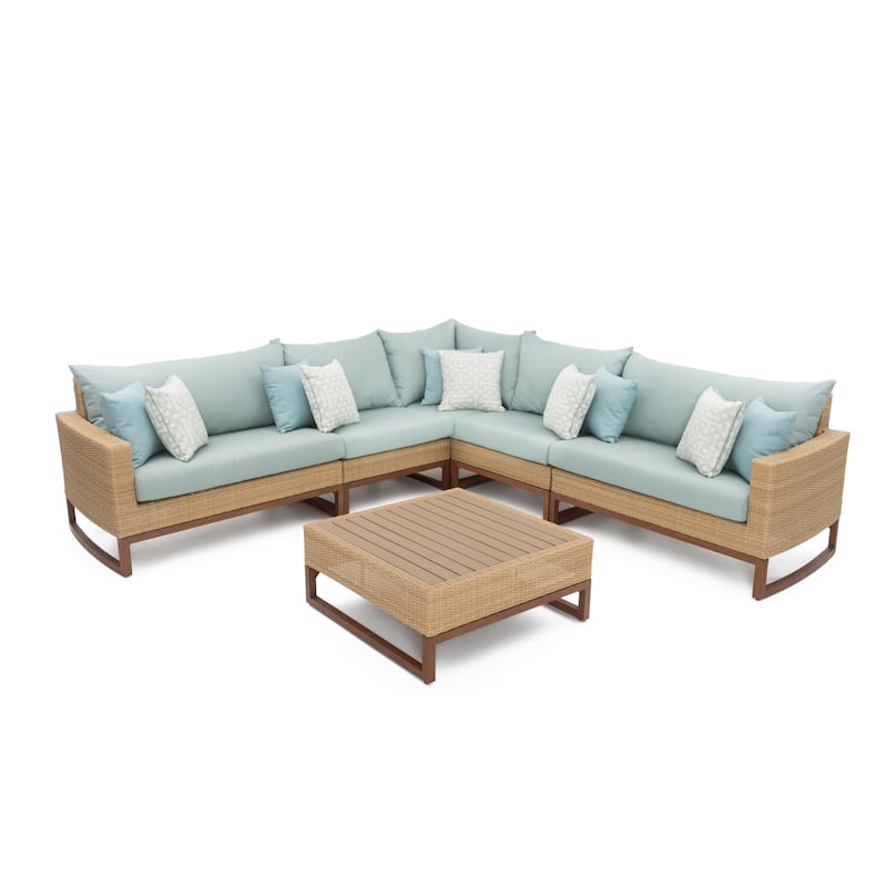 Mili 6 Piece Sunbrella Outdoor Patio Sectional and Table