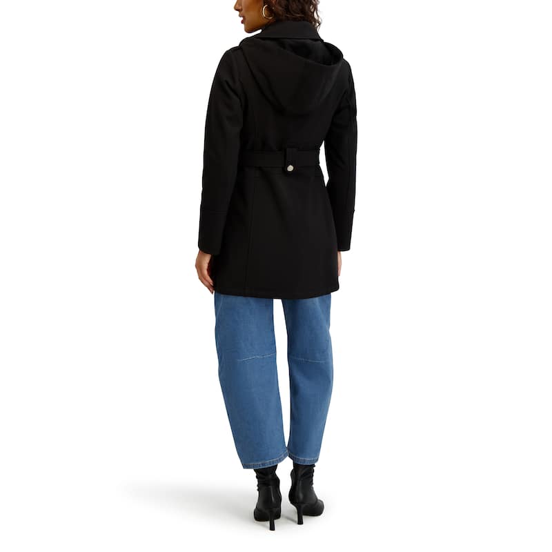 Kensie Water Resistant Hooded Soft Shell Jacket