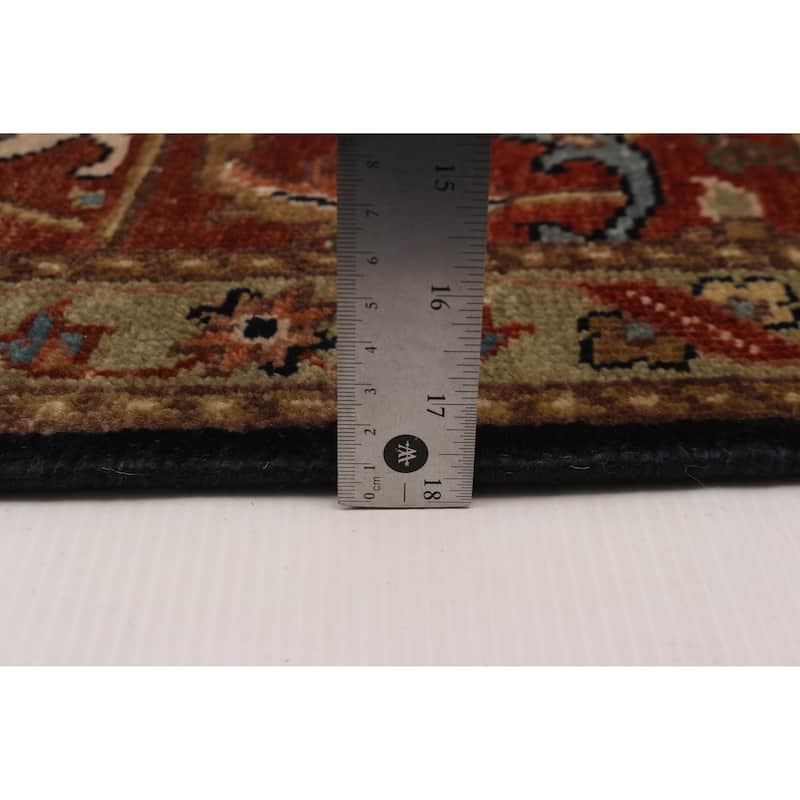 ECARPETGALLERY Hand-knotted Jules Sultane Dark Navy Wool Rug - 8'7 x 11'6
