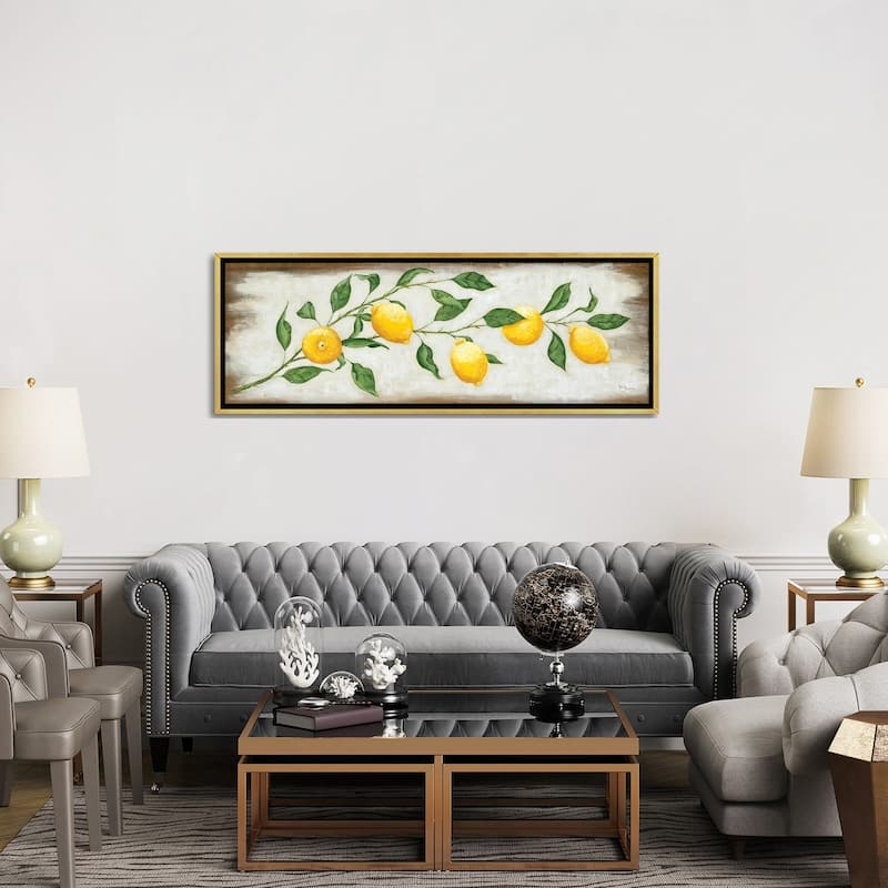 iCanvas "Lemon Branch" by Hollihocks Art Framed Canvas Print