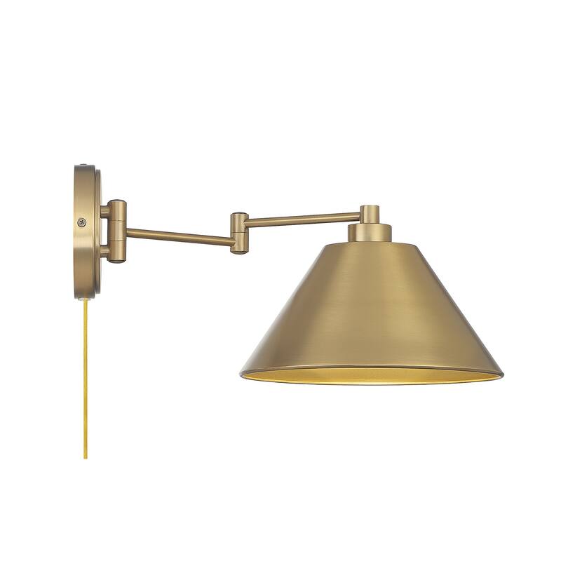 Meridian M90086 8" Tall Hardwired or Plug-In Wall Sconce