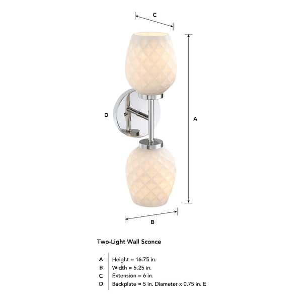 Designers Fountain D289M-2WS Dita 2 Light 17" Tall Wall Sconce