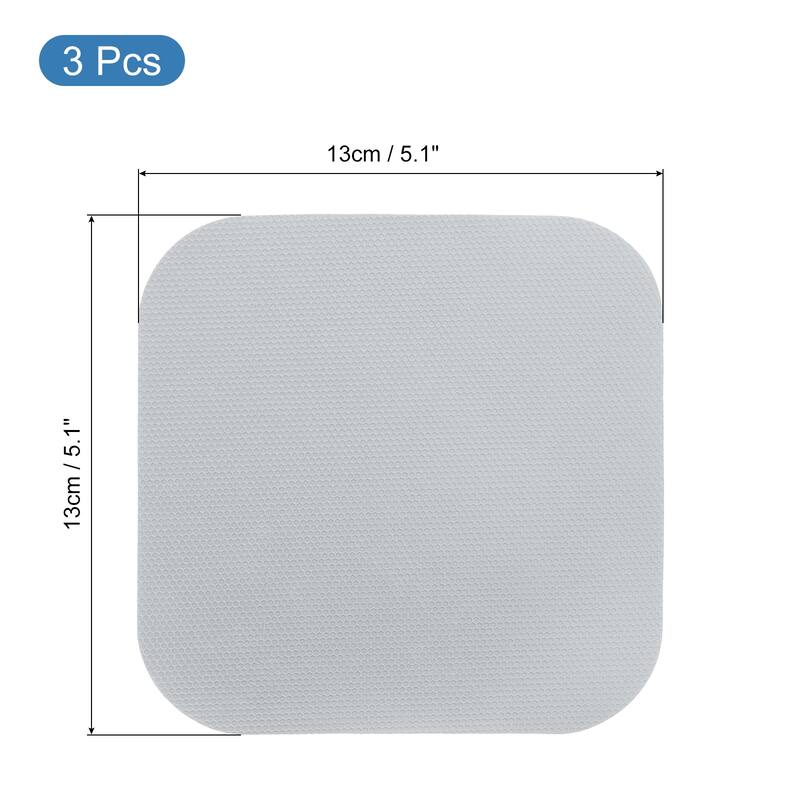 3Pcs Rubber Jar Opener Grippers Pads, Heat-insulated Grippers Pads - Grey